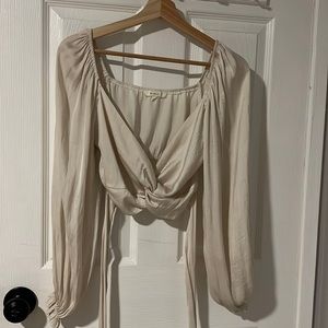 Size small, cream blouse, long sleeve